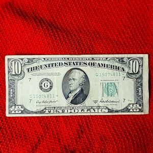 1950 Series $10 Star Note Paper Currency